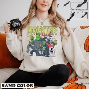 Monster Mash Retro Vintage Halloween Monsters Party Sweatshirt 98